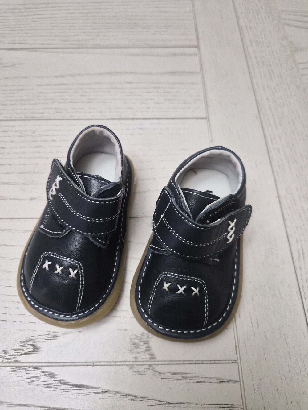 Wee Squeak Baby Boy Shoes Size 3 Navy Color